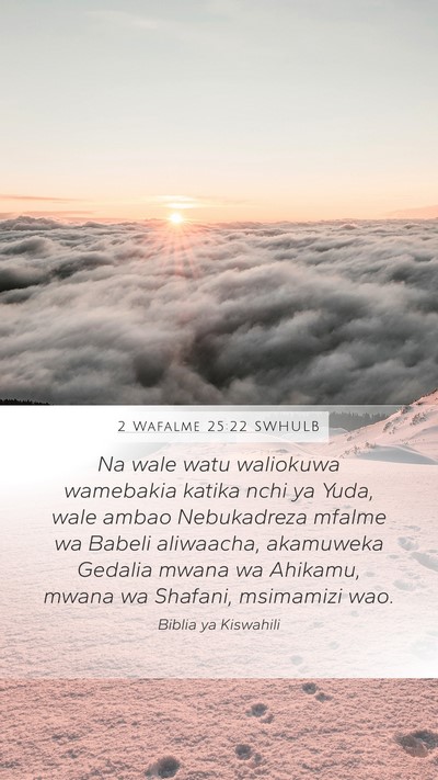 2 Wafalme 25:22 SWHULB Bible Verse Image