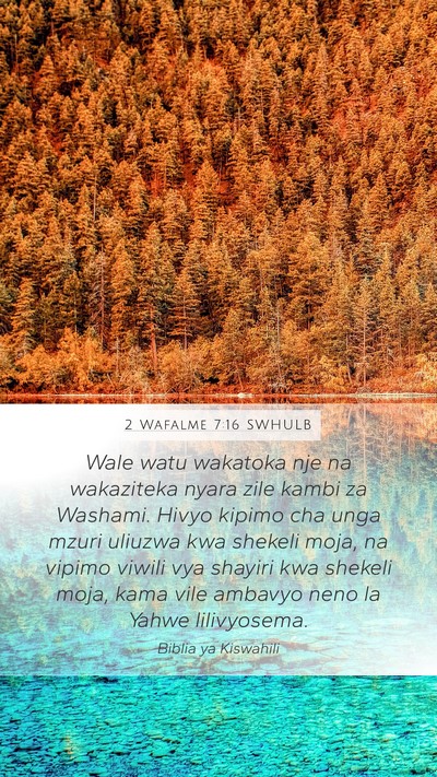 2 Wafalme 7:16 SWHULB Bible Verse Image