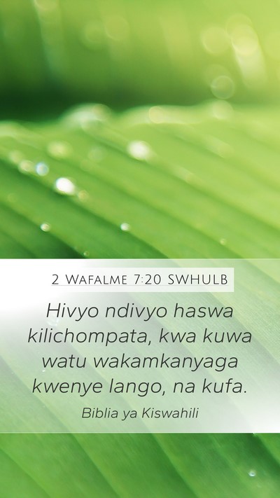 2 Wafalme 7:20 SWHULB Bible Verse Image
