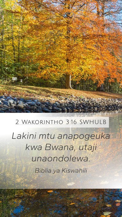 2 Wakorintho 3:16 SWHULB Bible Verse Image