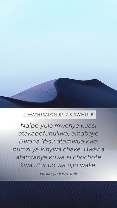 2 Wathesalonike 2:8 SWHULB Bible Verse Image