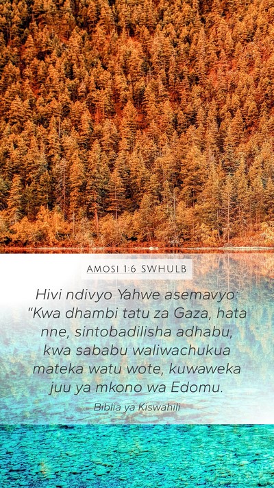 Amosi 1:6 SWHULB Bible Verse Image