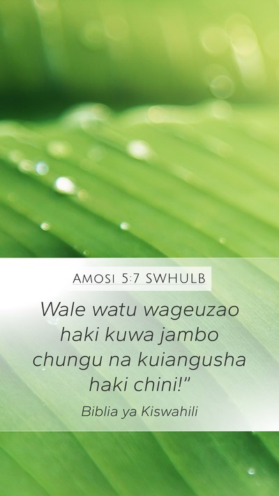 Amosi 5:7 SWHULB Bible Verse Image