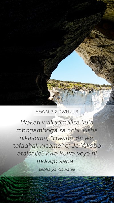 Amosi 7:2 SWHULB Bible Verse Image
