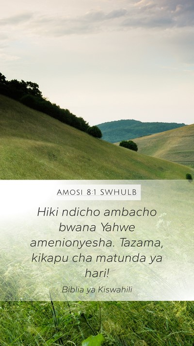 Amosi 8:1 SWHULB Bible Verse Image