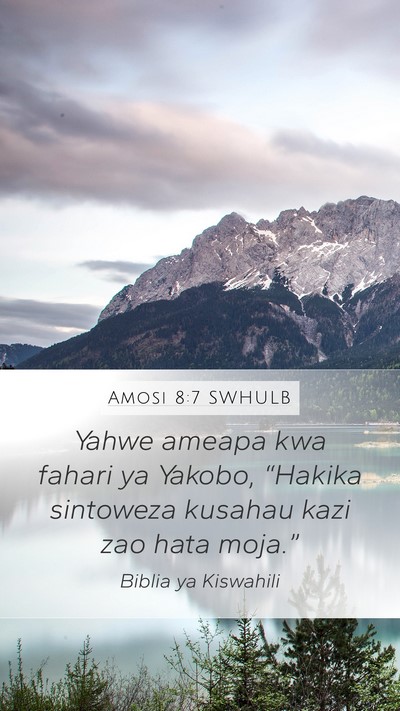 Amosi 8:7 SWHULB Bible Verse Image