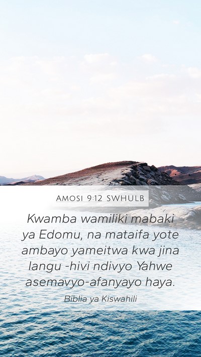 Amosi 9:12 SWHULB Bible Verse Image