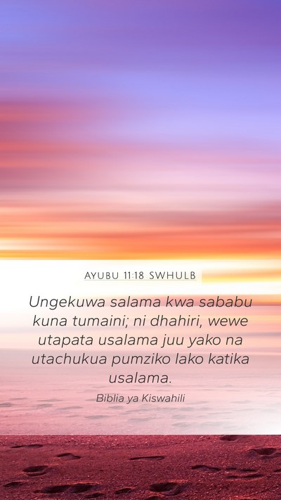 Ayubu 11:18 SWHULB Bible Verse Image