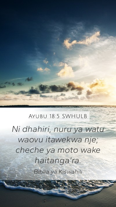 Ayubu 18:5 SWHULB Bible Verse Image