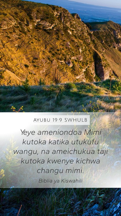 Ayubu 19:9 SWHULB Bible Verse Image