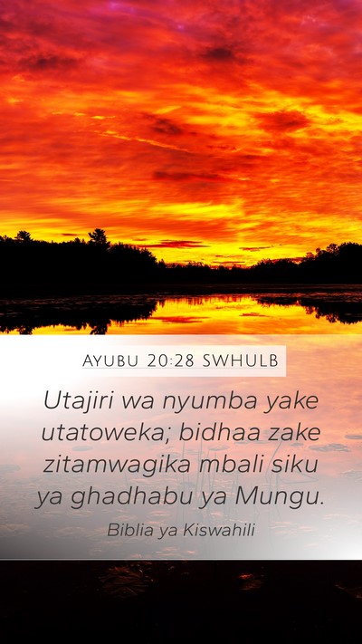 Ayubu 20:28 SWHULB Bible Verse Image
