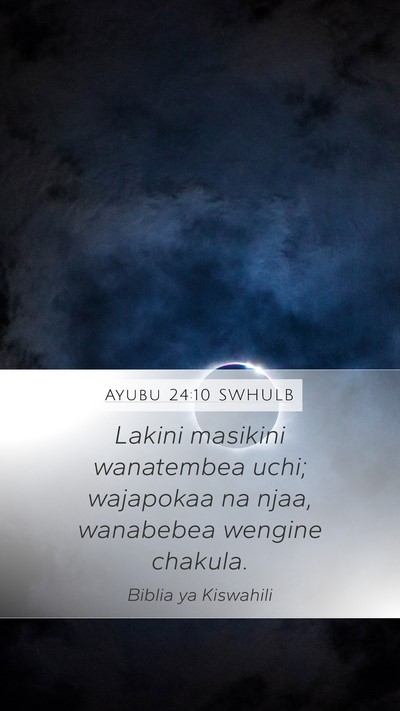 Ayubu 24:10 SWHULB Bible Verse Image