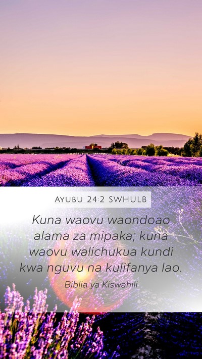 Ayubu 24:2 SWHULB Bible Verse Image