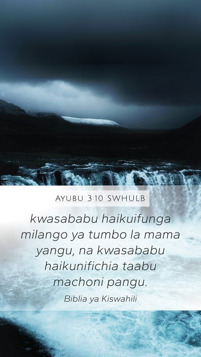 Ayubu 3:10 SWHULB Bible Verse Image