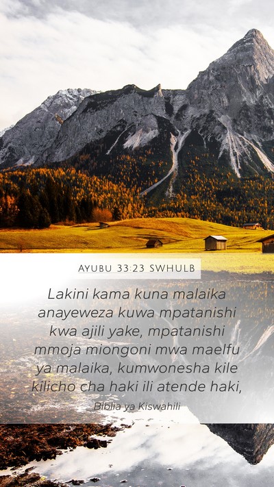 Ayubu 33:23 SWHULB Bible Verse Image