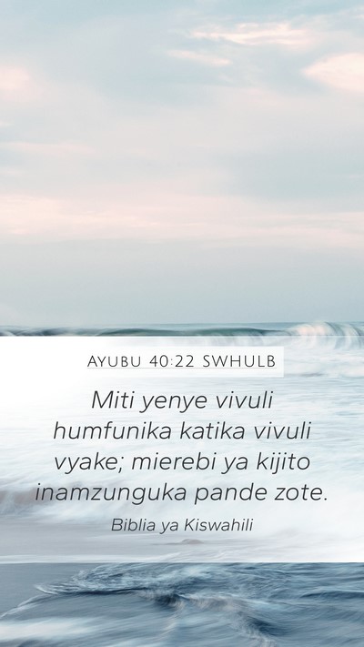 Ayubu 40:22 SWHULB Bible Verse Image