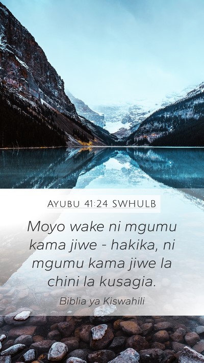 Ayubu 41:24 SWHULB Bible Verse Image