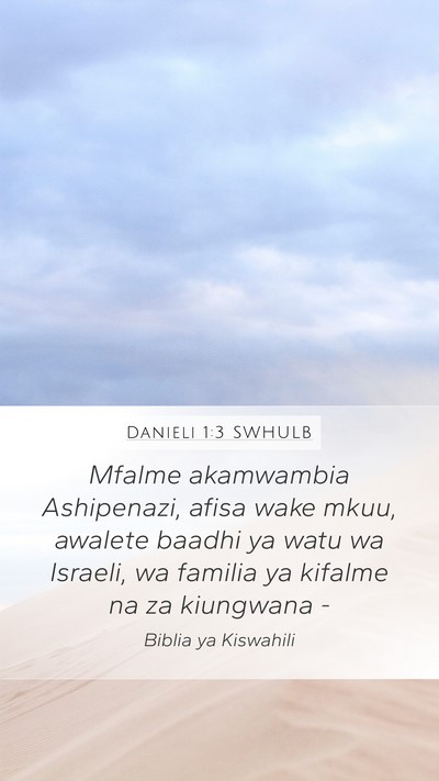 Danieli 1:3 SWHULB Bible Verse Image