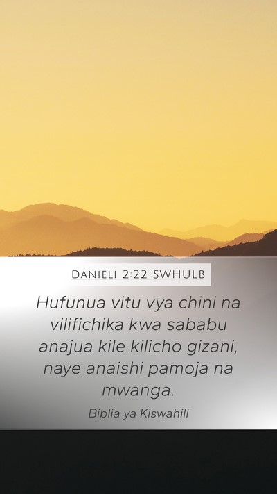 Danieli 2:22 SWHULB Bible Verse Image