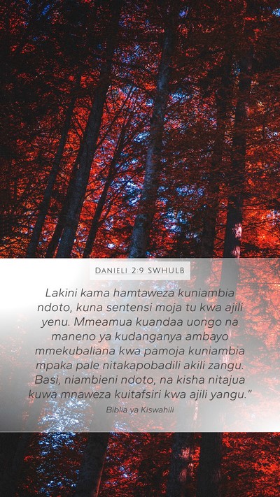 Danieli 2:9 SWHULB Bible Verse Image