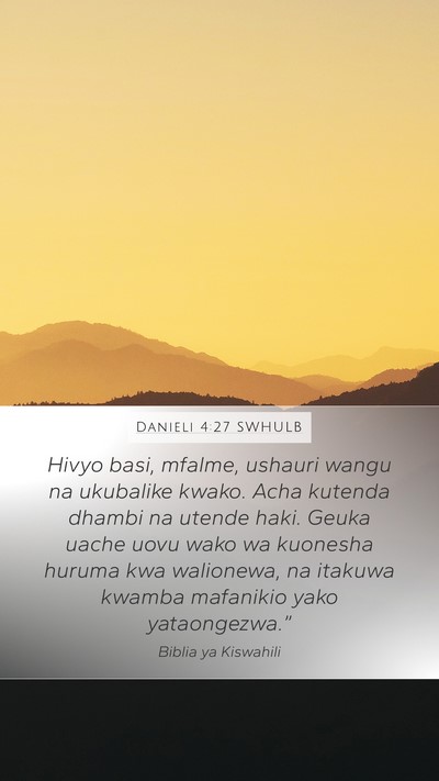 Danieli 4:27 SWHULB Bible Verse Image