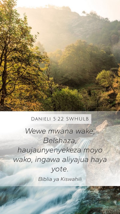 Danieli 5:22 SWHULB Bible Verse Image