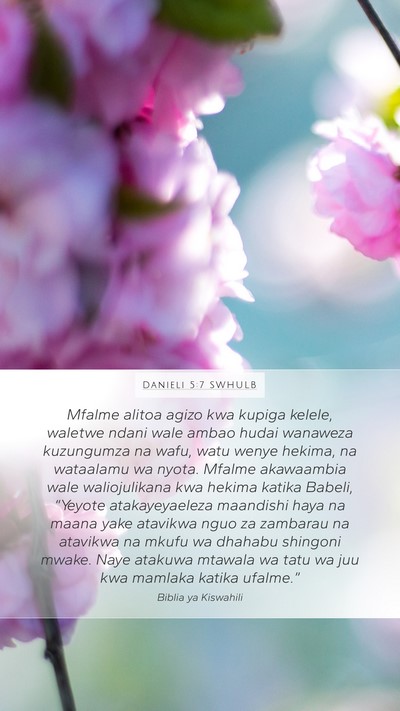 Danieli 5:7 SWHULB Bible Verse Image