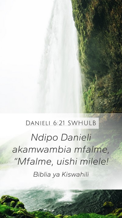 Danieli 6:21 SWHULB Bible Verse Image