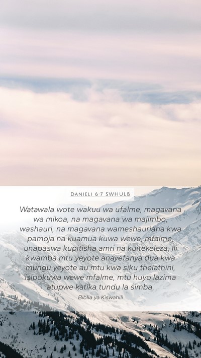 Danieli 6:7 SWHULB Bible Verse Image