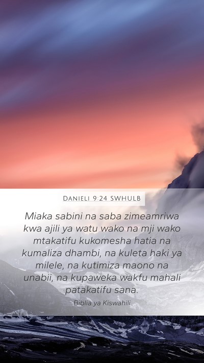 Danieli 9:24 SWHULB Bible Verse Image