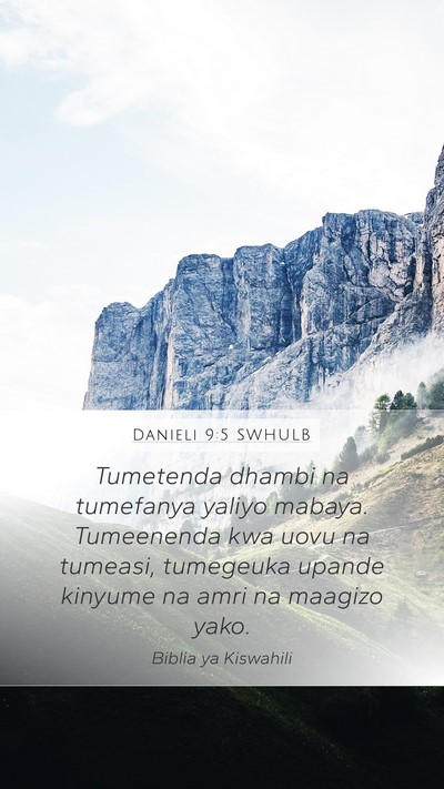Danieli 9:5 SWHULB Bible Verse Image