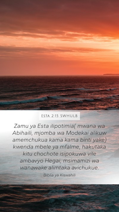 Esta 2:15 SWHULB Bible Verse Image