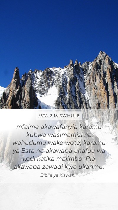 Esta 2:18 SWHULB Bible Verse Image