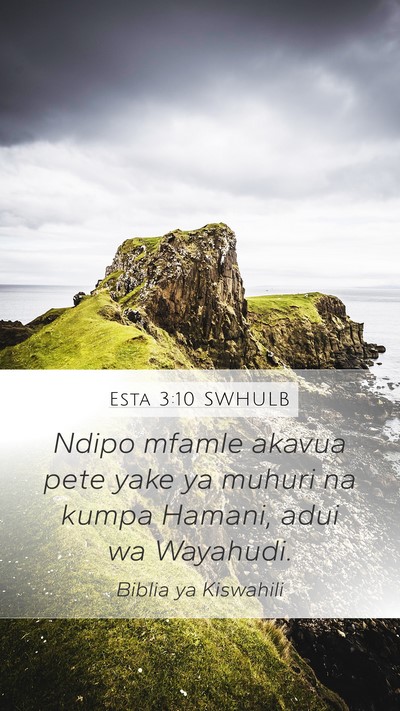 Esta 3:10 SWHULB Bible Verse Image