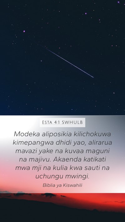 Esta 4:1 SWHULB Bible Verse Image