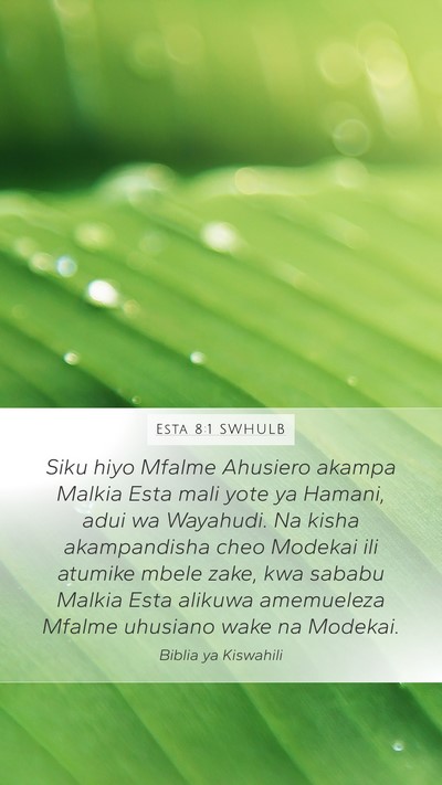 Esta 8:1 SWHULB Bible Verse Image
