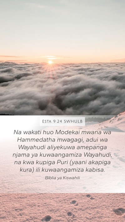 Esta 9:24 SWHULB Bible Verse Image