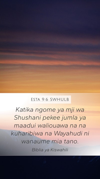 Esta 9:6 SWHULB Bible Verse Image