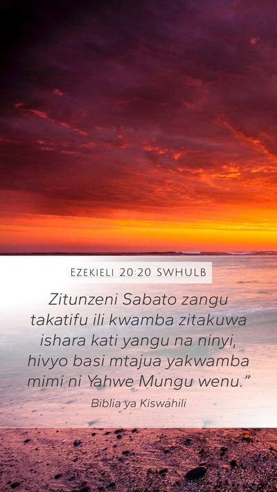 Ezekieli 20:20 SWHULB Bible Verse Image