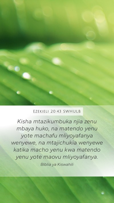 Ezekieli 20:43 SWHULB Bible Verse Image