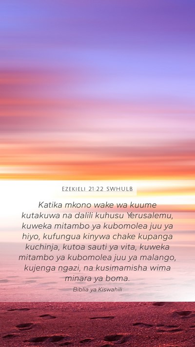 Ezekieli 21:22 SWHULB Bible Verse Image