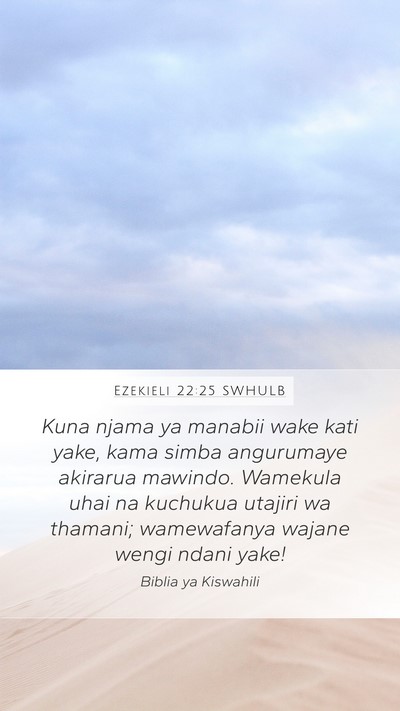 Ezekieli 22:25 SWHULB Bible Verse Image