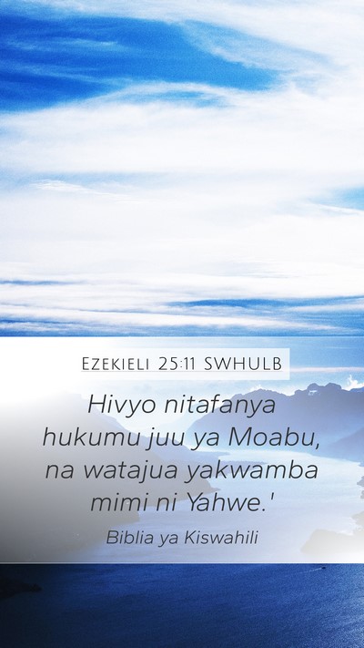 Ezekieli 25:11 SWHULB Bible Verse Image