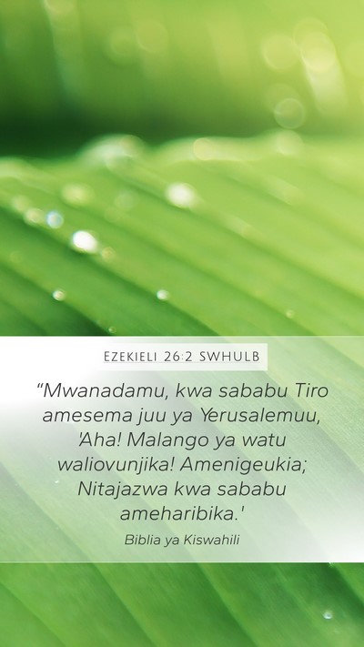 Ezekieli 26:2 SWHULB Bible Verse Image
