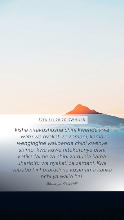 Ezekieli 26:20 SWHULB Bible Verse Image