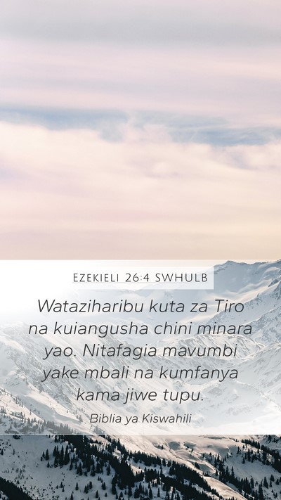 Ezekieli 26:4 SWHULB Bible Verse Image
