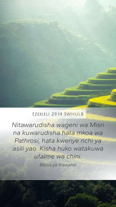Ezekieli 29:14 SWHULB Bible Verse Image