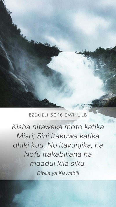 Ezekieli 30:16 SWHULB Bible Verse Image