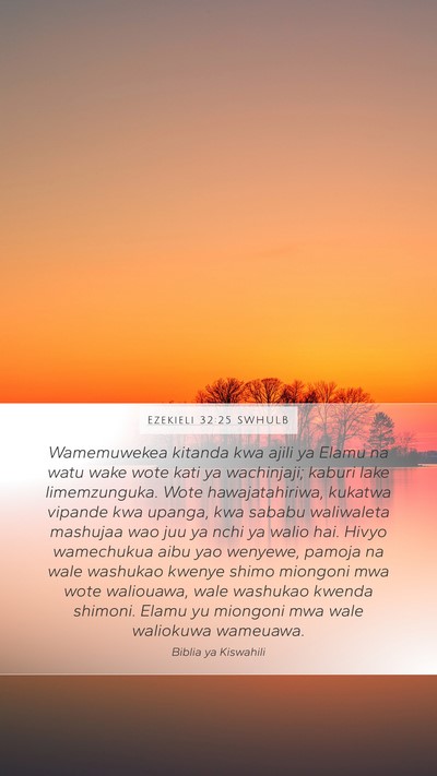 Ezekieli 32:25 SWHULB Bible Verse Image