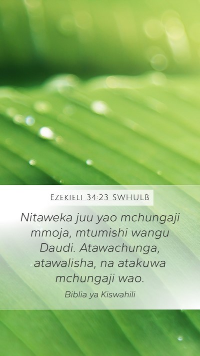 Ezekieli 34:23 SWHULB Bible Verse Image